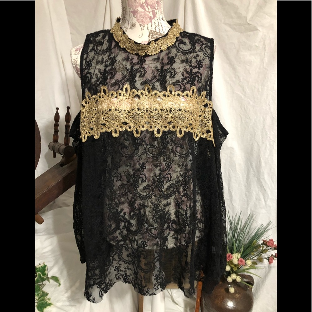 Cato 26/28W Lace Blouse